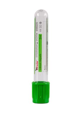 1 ml 2 ml Yeşil üst Lityum Heparin tüp Heparin LH Plazma Serum Heparin Kan tüpü