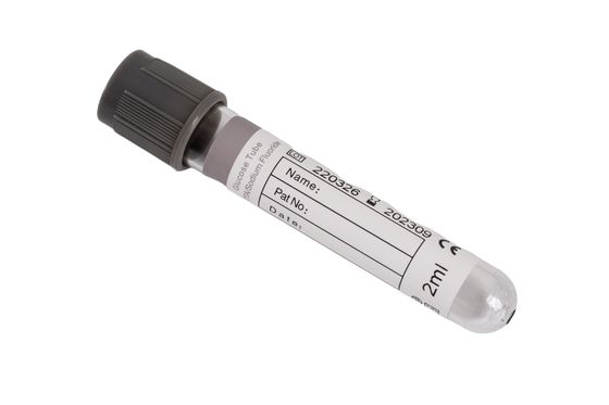 Cam veya PET Sodyum Fluorür Glikoz NaF tüp 10ml Glikoz Gri Üst Kan Testi