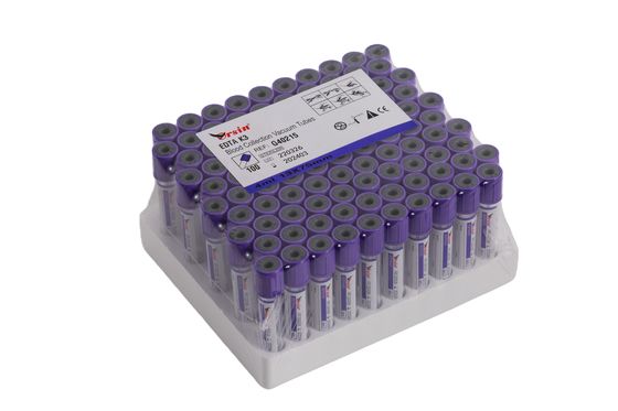 Cam veya PET K3 EDTA tüpleri Mor EDTA tüpü 10ml BD Vacutainer