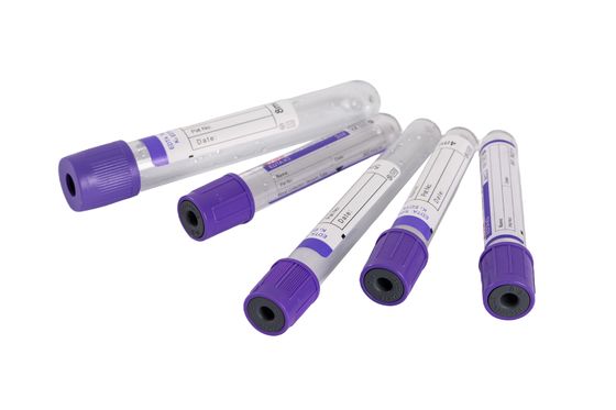 PET Vakum Tüp Kan Örneği Antikoagülant Vakum Kan Testi Tüp Mor
