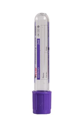 BD Vacutainer K2 EDTA Mor Üst Tüpler Cam veya PET 2 ml EDTA Tüp