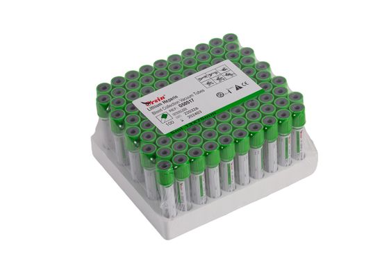 5 ml 6 ml Lityum Heparin Plasma Tüp Cam veya PET Lityum Heparin Ayrıcı Tüp