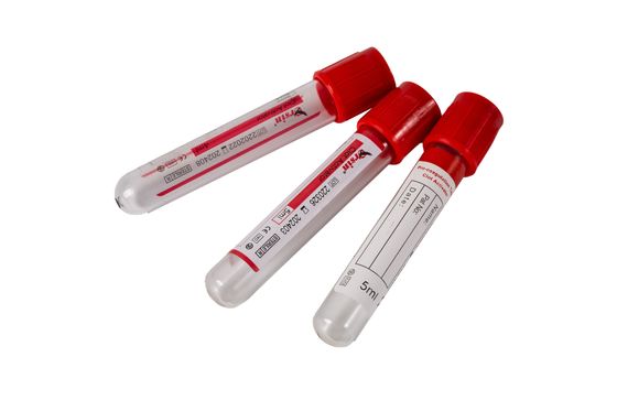 Kırmızı Serum Pıhtı Aktivatörü tüpleri 3ml 4ml 5ml Plain Tube Pıhtı Aktivatörü