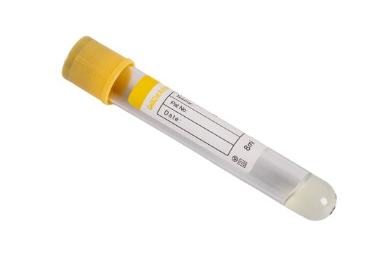 Pure Serum Isolation Kuning 8ml Proteksi Integritas Sampel Gel Aktifator Gumpalan